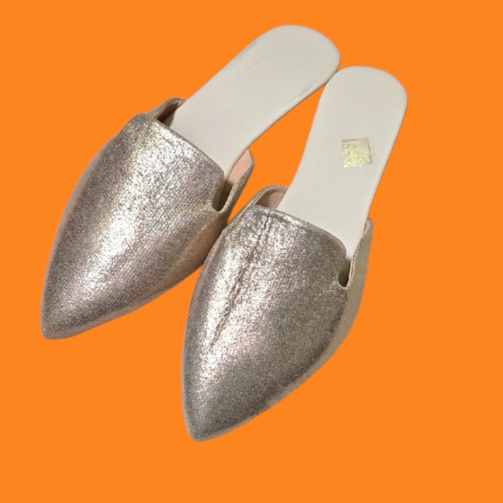 Elegant Metallic Mules